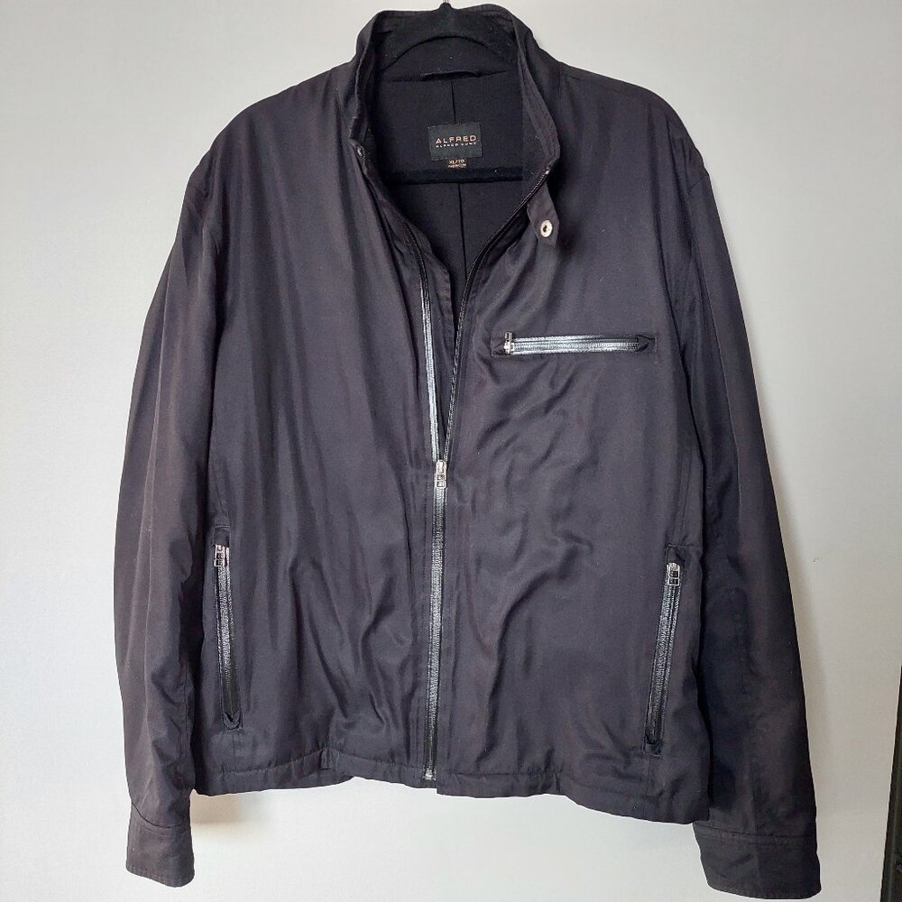 Alfred Sung Men's Black  Windbreaker Jacket , Size XL